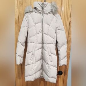 Karl Lagerfeld Puffer Coat with Faux Fur Hood-NWOT